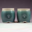 teal teacups