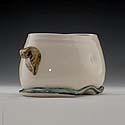 Hip Bowl with Leaf Handles, side view