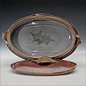 Oval Casserole with Leaf