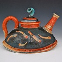 Black and Rust Teapot